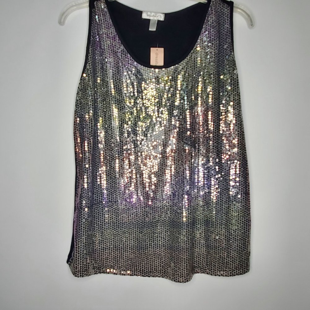 Dressbarn  Sequin Butterfly Tank Top Womens 1X New